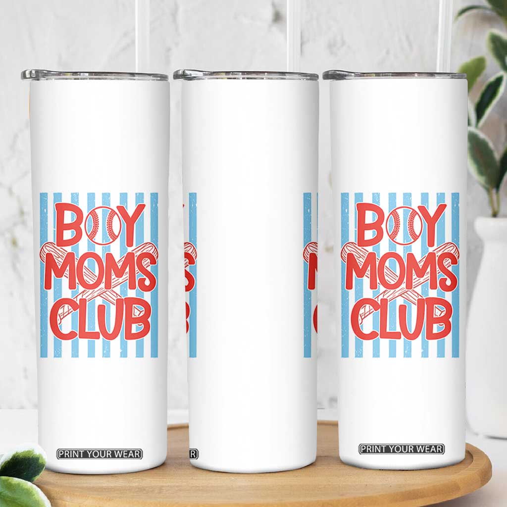 Boy Moms Club Skinny Tumbler Funny Motherhood Baseball Gift For Mom TS14 Print Your Wear