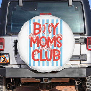 Boy Moms Club Spare Tire Cover Funny Motherhood Baseball Gift For Mom TS14 No hole White Print Your Wear