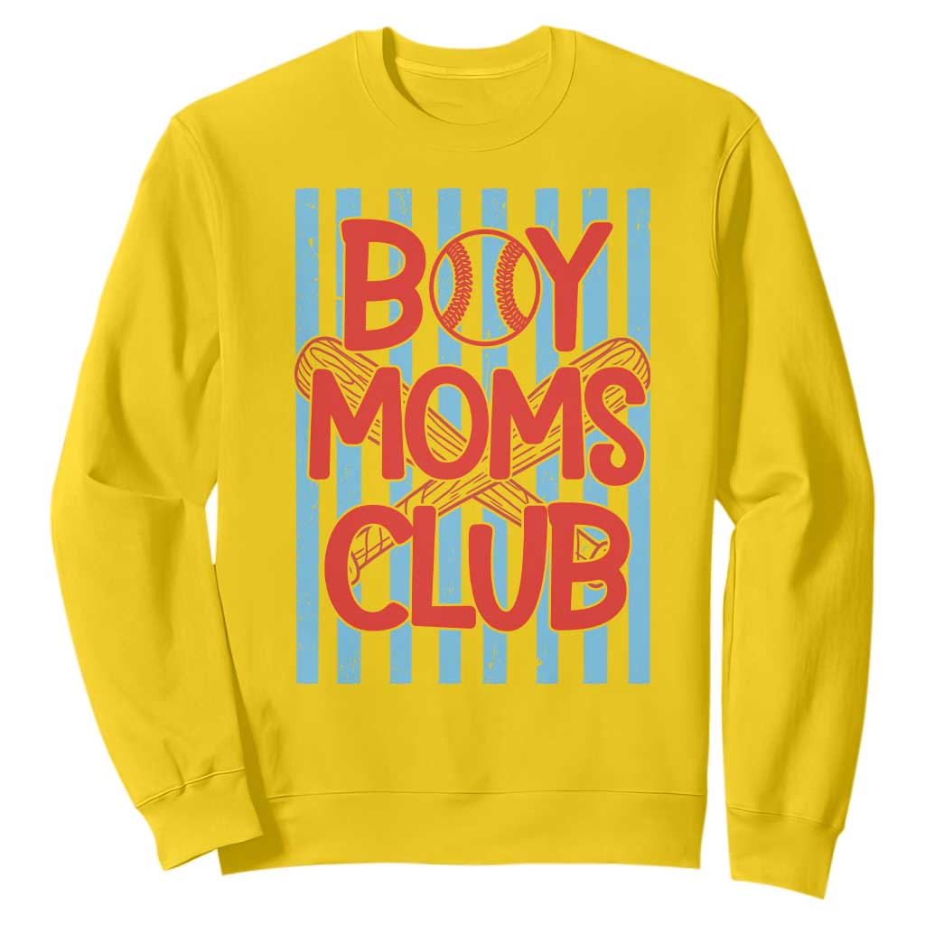 Boy Moms Club Sweatshirt Funny Motherhood Baseball Gift For Mom TS14 Daisy Print Your Wear