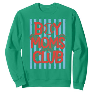 Boy Moms Club Sweatshirt Funny Motherhood Baseball Gift For Mom TS14 Irish Green Print Your Wear