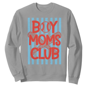 Boy Moms Club Sweatshirt Funny Motherhood Baseball Gift For Mom TS14 Sport Gray Print Your Wear