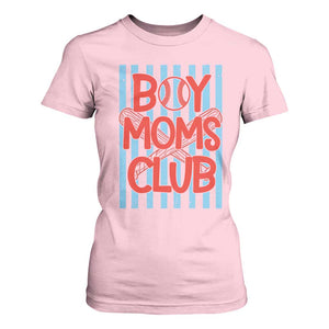 Boy Moms Club T Shirt For Women Funny Motherhood Baseball Gift For Mom TS14 Light Pink Print Your Wear