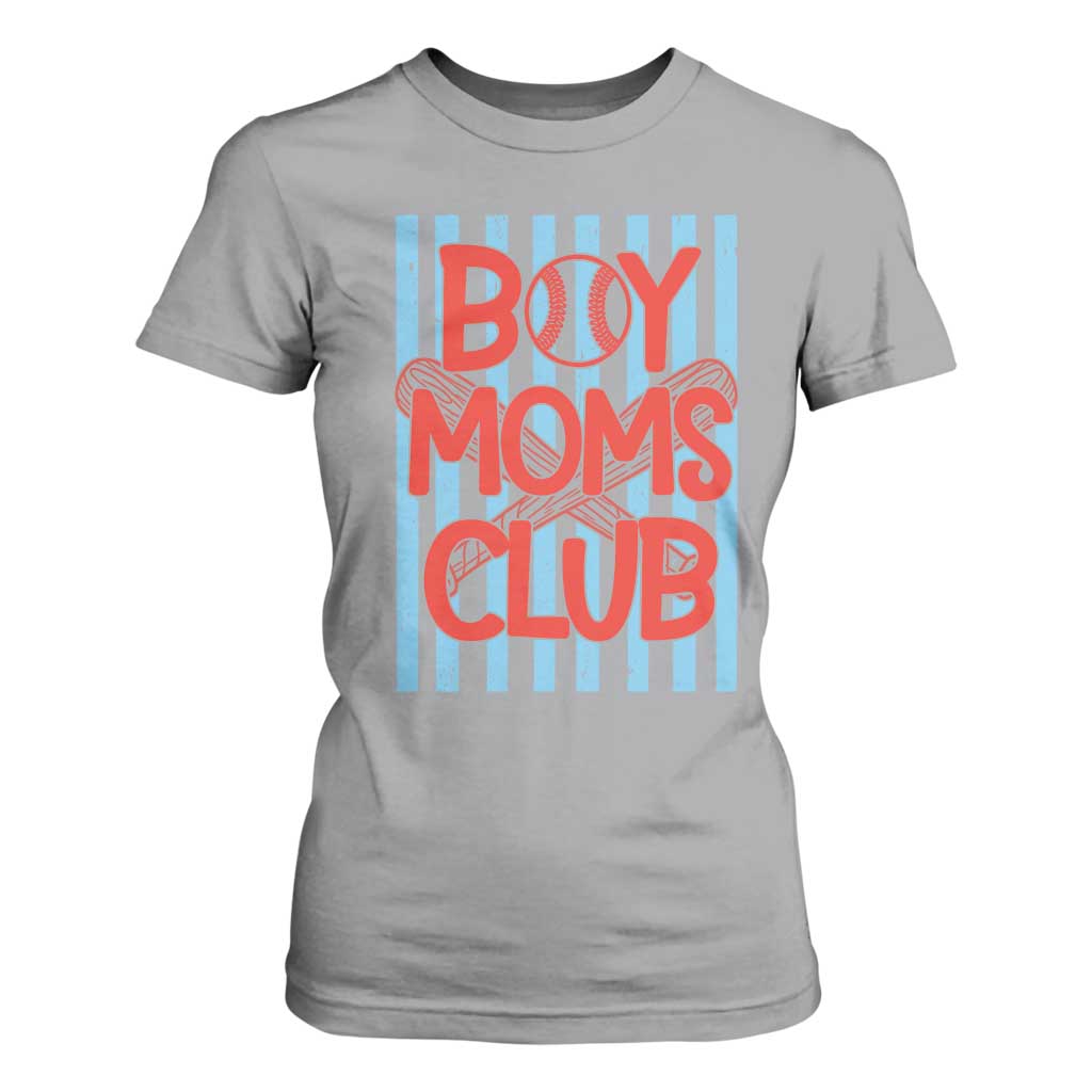 Boy Moms Club T Shirt For Women Funny Motherhood Baseball Gift For Mom TS14 Sport Gray Print Your Wear