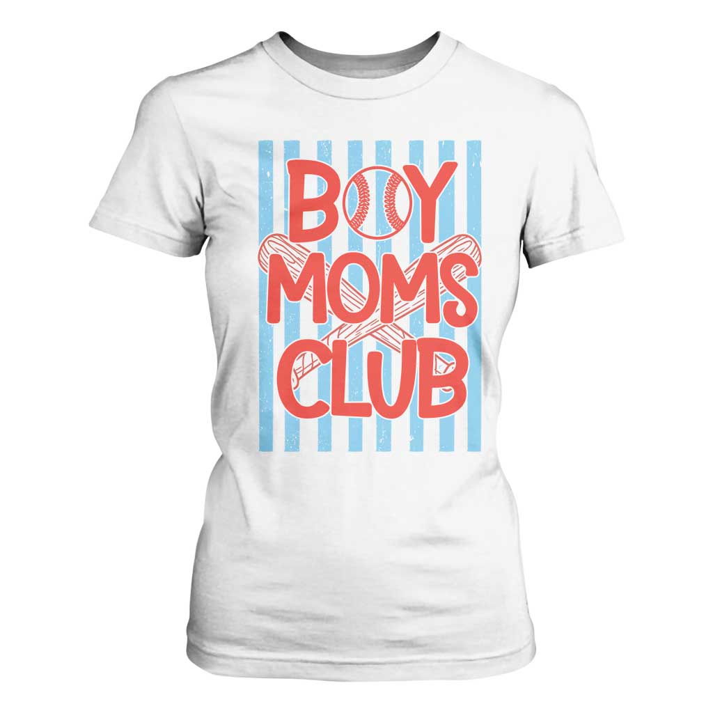 Boy Moms Club T Shirt For Women Funny Motherhood Baseball Gift For Mom TS14 White Print Your Wear