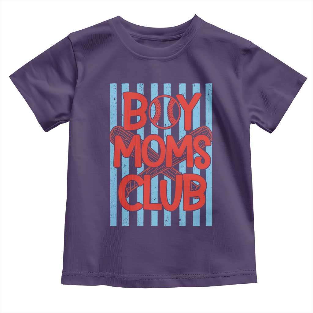 Boy Moms Club Toddler T Shirt Funny Motherhood Baseball Gift For Mom TS14 Purple Print Your Wear