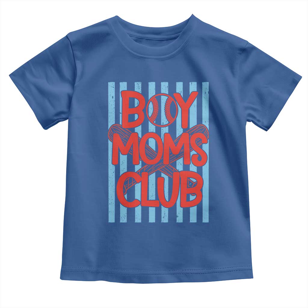 Boy Moms Club Toddler T Shirt Funny Motherhood Baseball Gift For Mom TS14 Royal Blue Print Your Wear