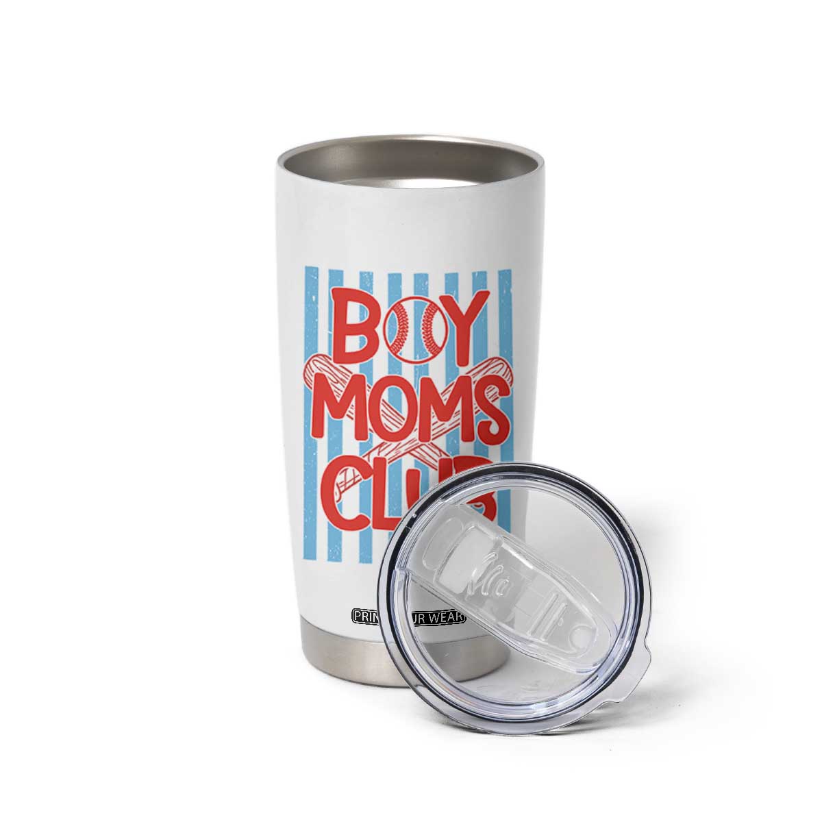 Boy Moms Club Tumbler Cup Funny Motherhood Baseball Gift For Mom TS14 Print Your Wear