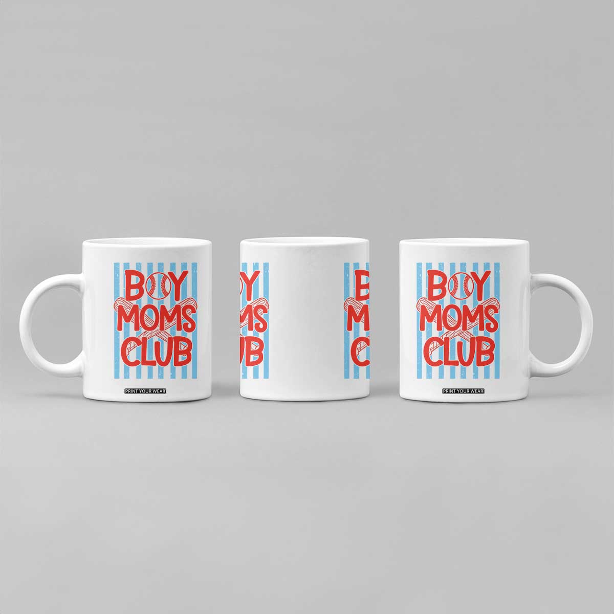 Boy Moms Club Coffee Mug Funny Motherhood Baseball Gift For Mom TS14 Print Your Wear
