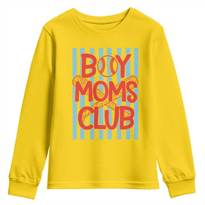 Boy Moms Club Youth Sweatshirt Funny Motherhood Baseball Gift For Mom TS14 Daisy Print Your Wear