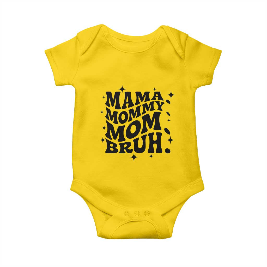 Mama Mommy Mom Bruh Baby Onesie Funny Mom Life Mother’s Day Gift TS14 Daisy Print Your Wear