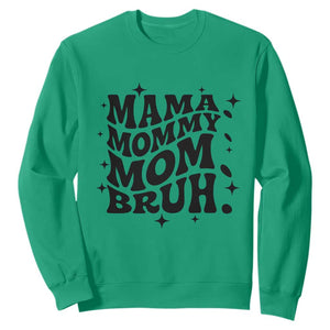 Mama Mommy Mom Bruh Sweatshirt Funny Mom Life Mother’s Day Gift TS14 Irish Green Print Your Wear