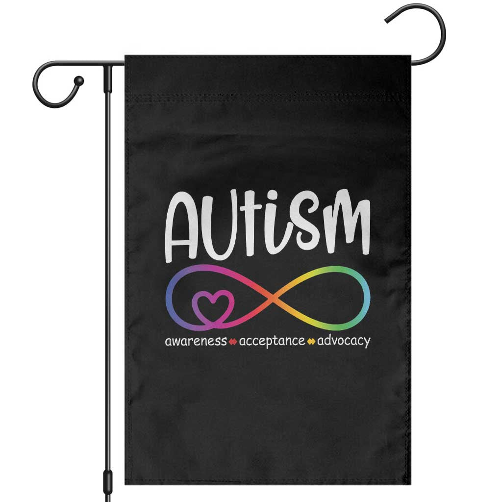 Autism Acceptance Garden Flag Neurodivergent Support Infinity Symbol TS14 Black Print Your Wear