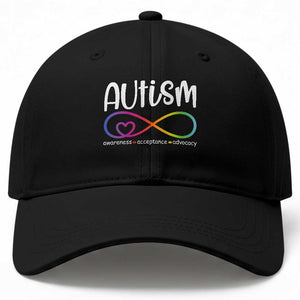 Autism Acceptance Baseball Cap Neurodivergent Support Infinity Symbol TS14 Print Your Wear