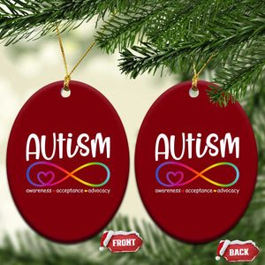 Autism Acceptance Ceramic Ornament Neurodivergent Support Infinity Symbol TS14 Print Your Wear