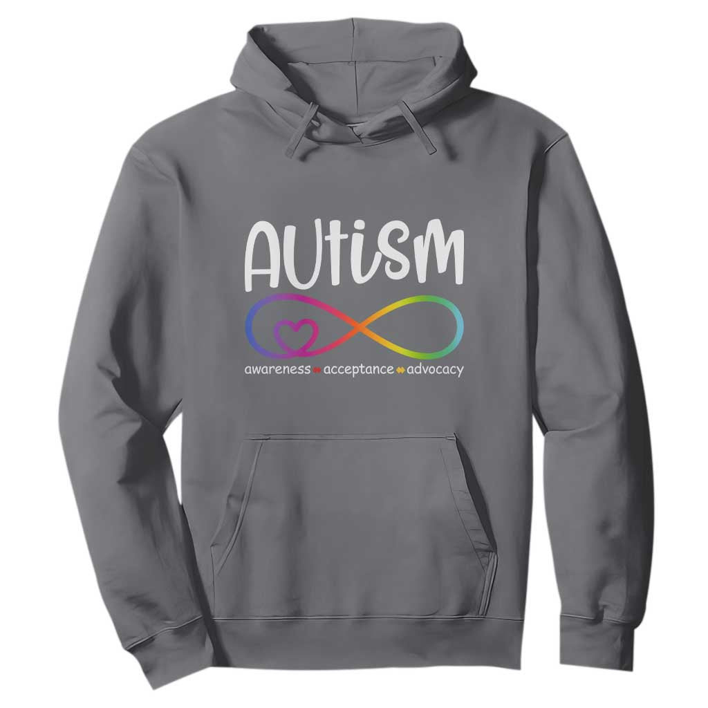 Autism Acceptance Hoodie - Neurodivergent Support Infinity Symbol Pullover TS14 Charcoal Print Your Wear