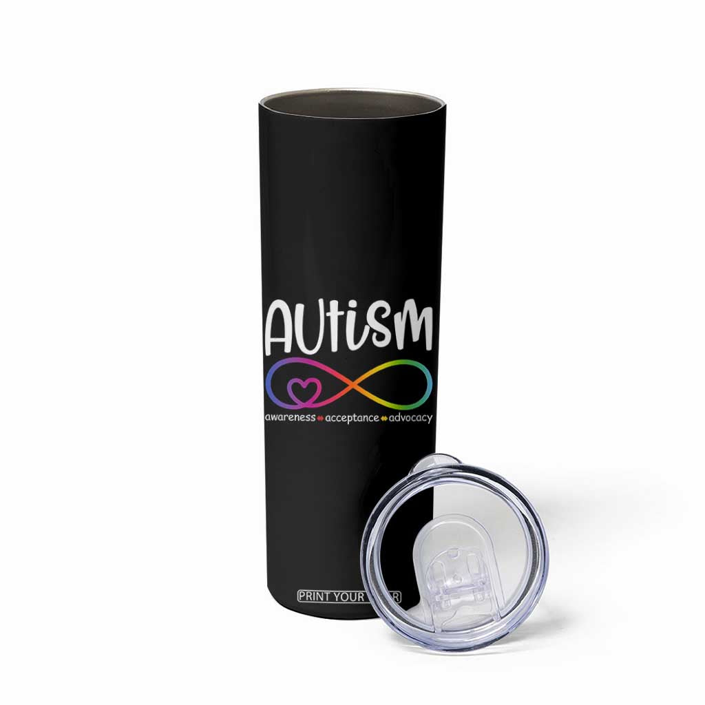 Autism Acceptance Skinny Tumbler Neurodivergent Support Infinity Symbol TS14 Print Your Wear