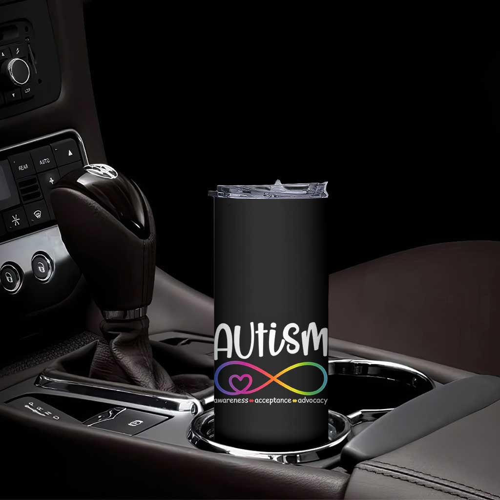 Autism Acceptance Skinny Tumbler Neurodivergent Support Infinity Symbol TS14 Print Your Wear