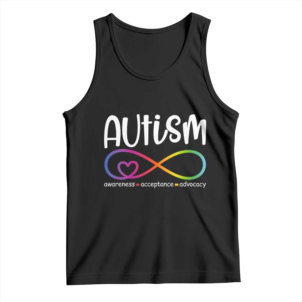 Autism Acceptance Tank Top Neurodivergent Support Infinity Symbol TS14 Black Print Your Wear