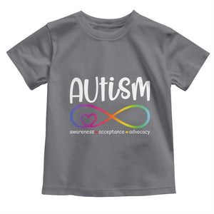 Autism Acceptance Toddler T Shirt Neurodivergent Support Infinity Symbol TS14 Charcoal Print Your Wear