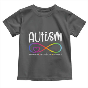 Autism Acceptance Toddler T Shirt Neurodivergent Support Infinity Symbol TS14 Dark Heather Print Your Wear