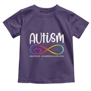 Autism Acceptance Toddler T Shirt Neurodivergent Support Infinity Symbol TS14 Purple Print Your Wear