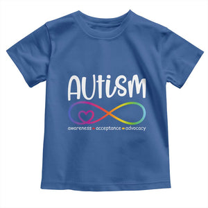 Autism Acceptance Toddler T Shirt Neurodivergent Support Infinity Symbol TS14 Royal Blue Print Your Wear