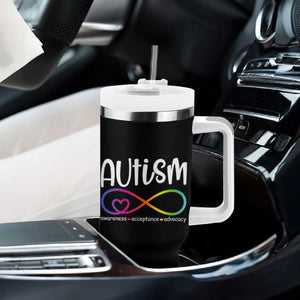 Autism Acceptance Tumbler With Handle Neurodivergent Support Infinity Symbol TS14 Print Your Wear