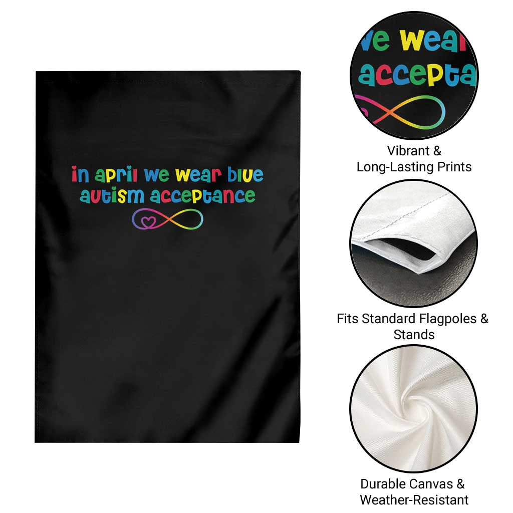 Autism Acceptance Garden Flag Neurodivergent Support Infinity Heart Symbol TS14 Print Your Wear