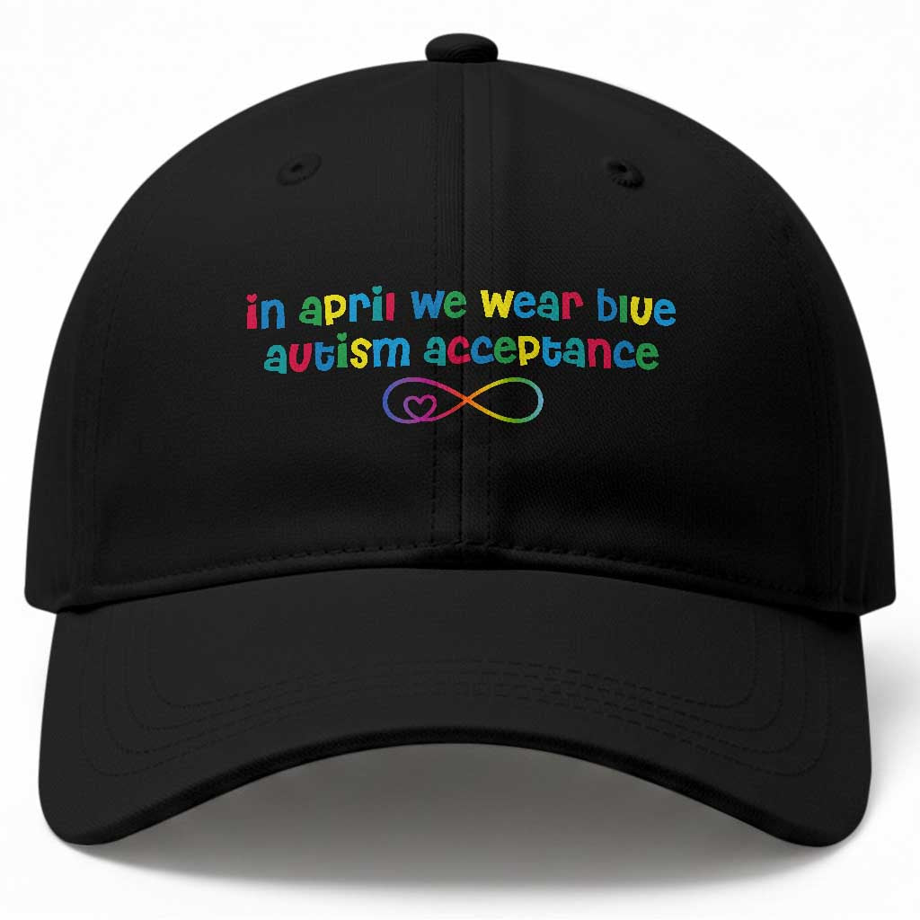 Autism Acceptance Baseball Cap Neurodivergent Support Infinity Heart Symbol TS14 Print Your Wear