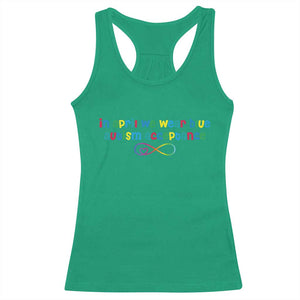 Autism Acceptance Racerback Tank Top Neurodivergent Support Infinity Heart Symbol TS14 Irish Green Print Your Wear