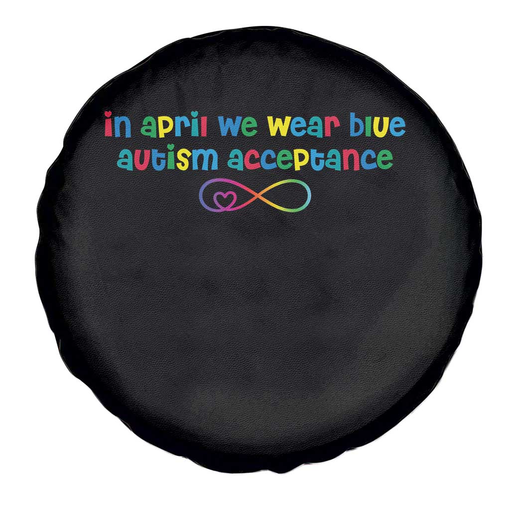 Autism Acceptance Spare Tire Cover Neurodivergent Support Infinity Heart Symbol TS14 Print Your Wear