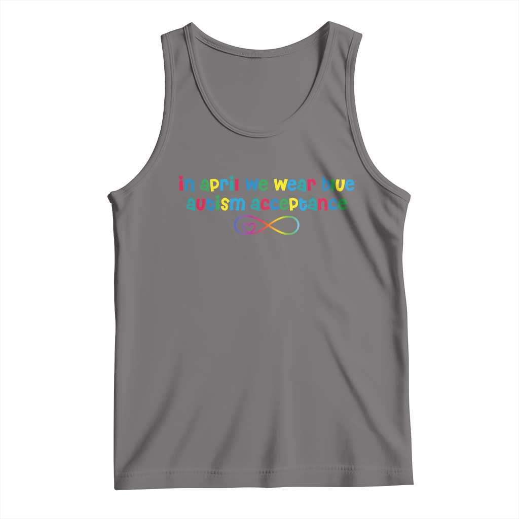 Autism Acceptance Tank Top Neurodivergent Support Infinity Heart Symbol TS14 Deep Heather Print Your Wear