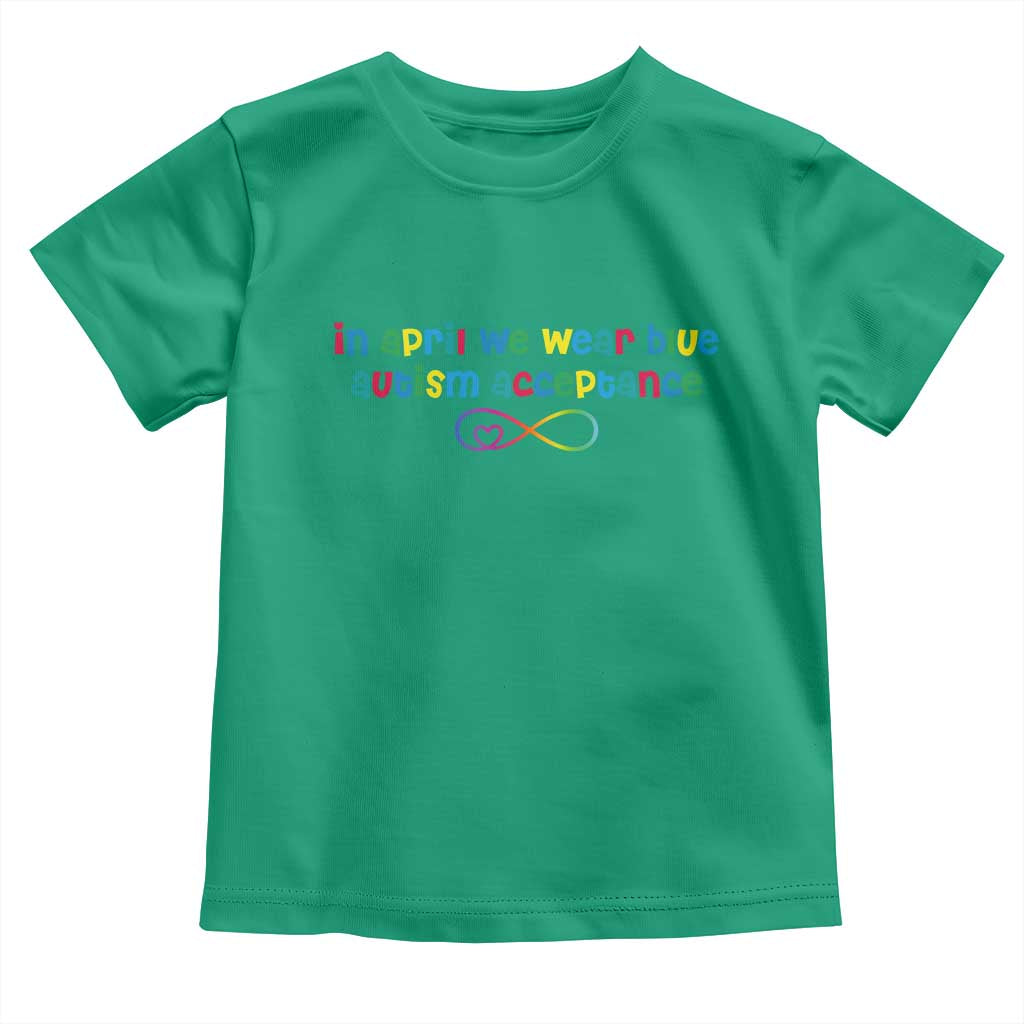 Autism Acceptance Toddler T Shirt Neurodivergent Support Infinity Heart Symbol TS14 Irish Green Print Your Wear