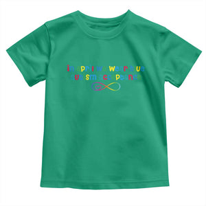 Autism Acceptance Toddler T Shirt Neurodivergent Support Infinity Heart Symbol TS14 Irish Green Print Your Wear
