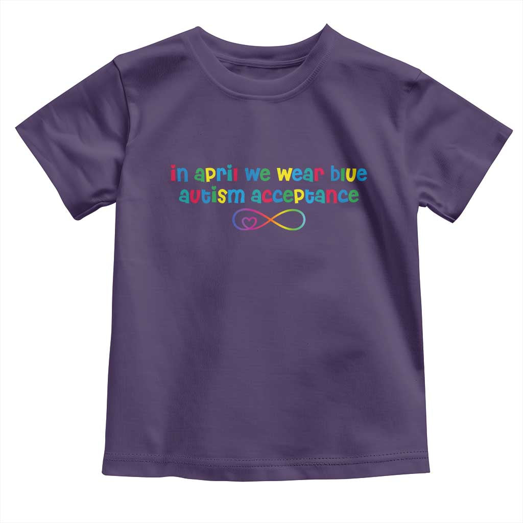 Autism Acceptance Toddler T Shirt Neurodivergent Support Infinity Heart Symbol TS14 Purple Print Your Wear