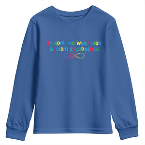 Autism Acceptance Youth Sweatshirt - Neurodivergent Support Infinity Heart Symbol TS14 Royal Blue Print Your Wear