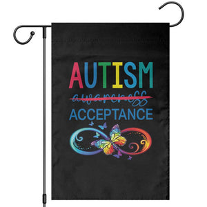 Autism Acceptance Garden Flag Neurodivergent Support Infinity Butterfly Symbol TS14 Black Print Your Wear