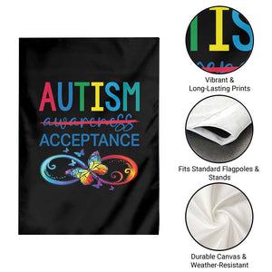 Autism Acceptance Garden Flag Neurodivergent Support Infinity Butterfly Symbol TS14 Print Your Wear