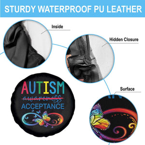 Autism Acceptance Spare Tire Cover Neurodivergent Support Infinity Butterfly Symbol TS14 Print Your Wear
