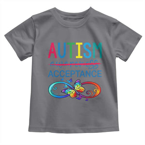Autism Acceptance Toddler T Shirt Neurodivergent Support Infinity Butterfly Symbol TS14 Charcoal Print Your Wear