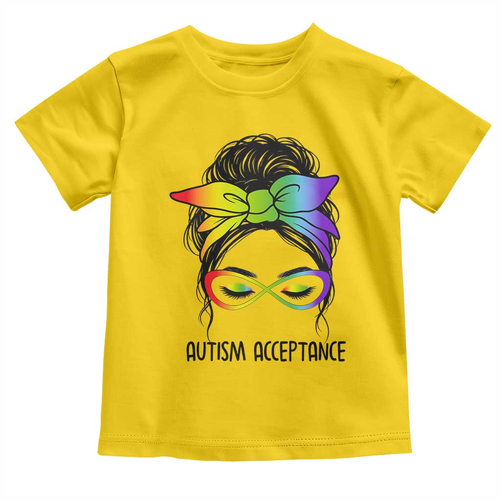 Autism Acceptance Toddler T Shirt Neurodiversity Awareness Messy Bun Women TS14 Daisy Print Your Wear