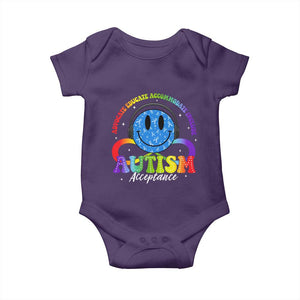 Autism Acceptance Baby Onesie Acceptance Special Education Teacher Kids TS14 Purple Print Your Wear