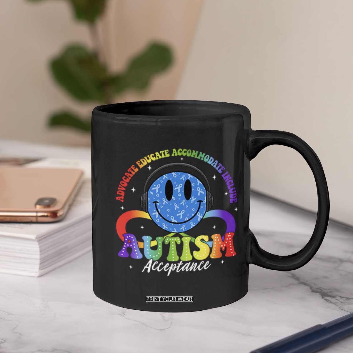 Autism Acceptance Coffee Mug Acceptance Special Education Teacher Kids TS14 Print Your Wear
