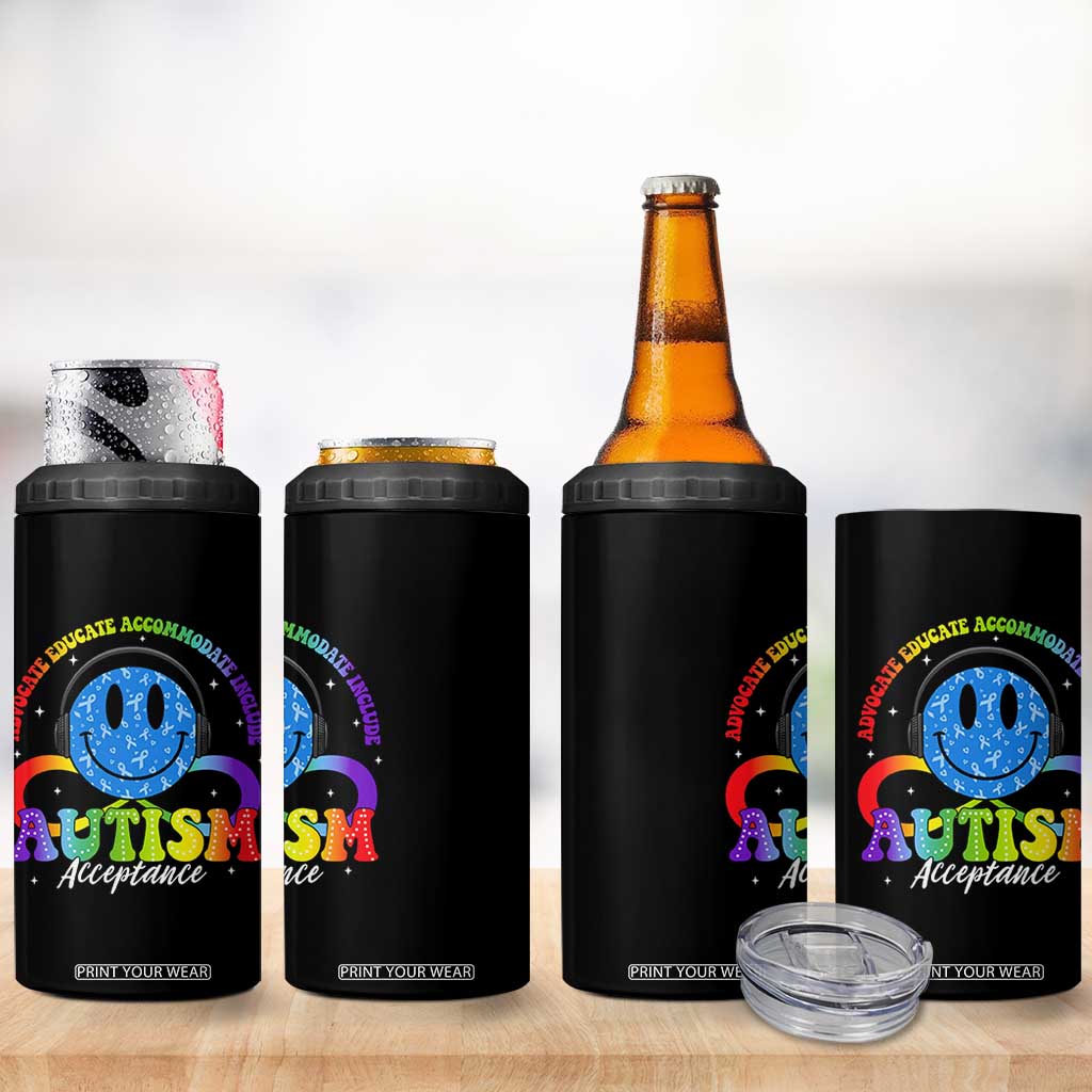 Autism Acceptance 4 in 1 Can Cooler Tumbler Acceptance Special Education Teacher Kids TS14 Print Your Wear
