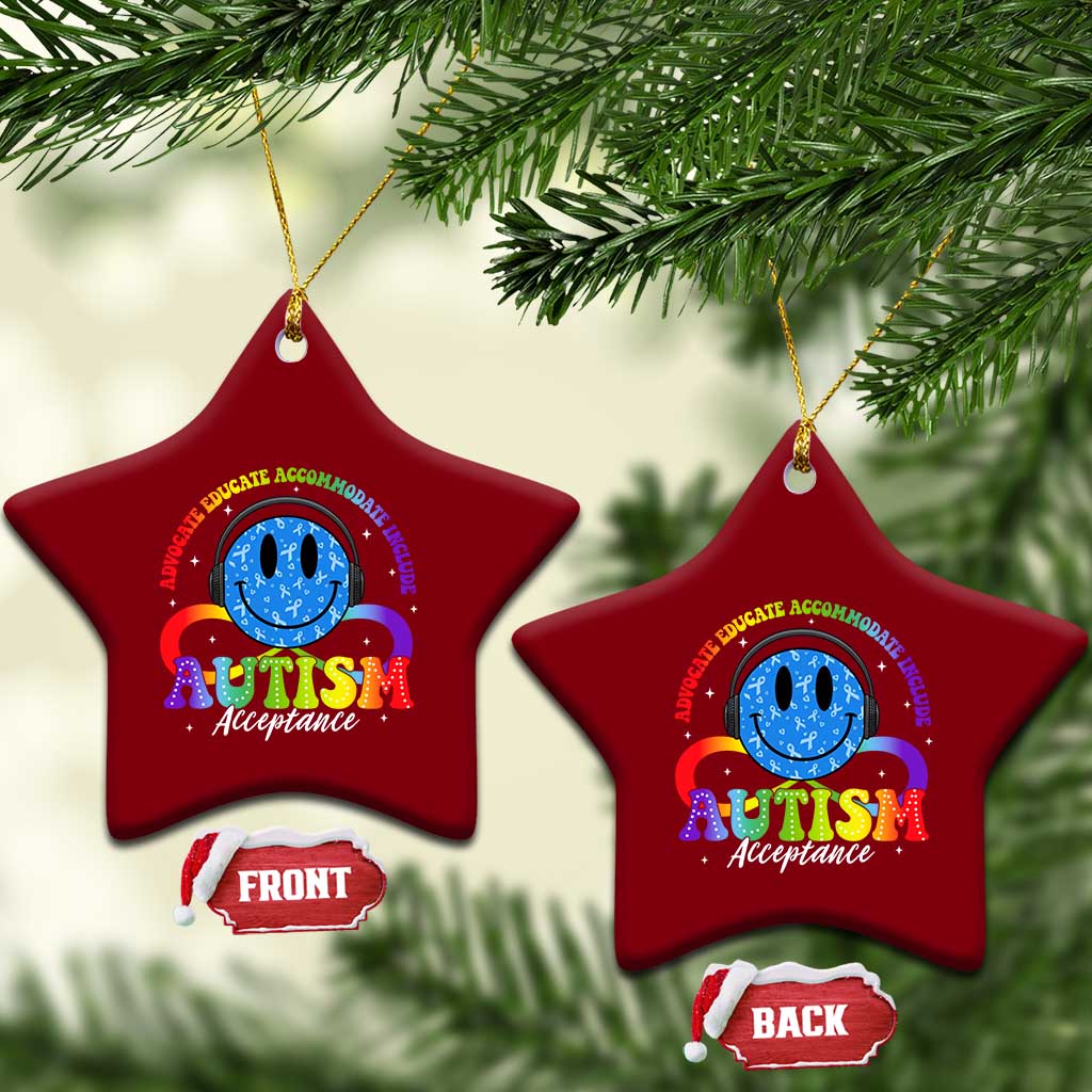 Autism Acceptance Ceramic Ornament Acceptance Special Education Teacher Kids TS14 Print Your Wear