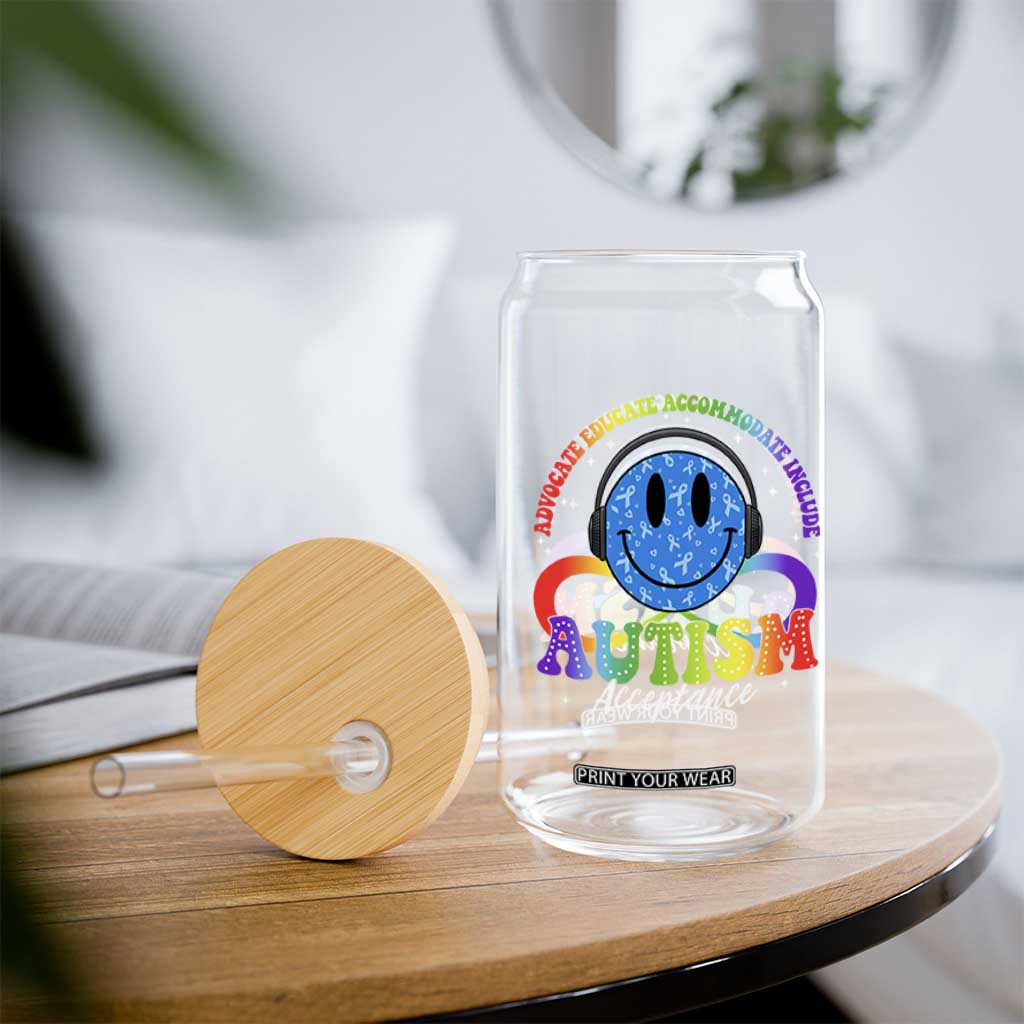 Autism Acceptance Glass Can Acceptance Special Education Teacher Kids TS14 Print Your Wear