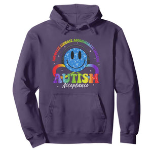 Autism Acceptance Hoodie - Special Education Teacher Kids Neurodiversity Awareness Pullover TS14 Purple Print Your Wear