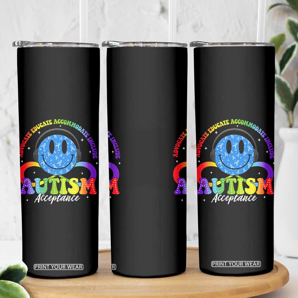 Autism Acceptance Skinny Tumbler Acceptance Special Education Teacher Kids TS14 Print Your Wear