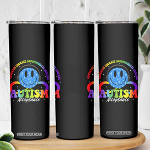 Autism Acceptance Skinny Tumbler Acceptance Special Education Teacher Kids TS14 Print Your Wear