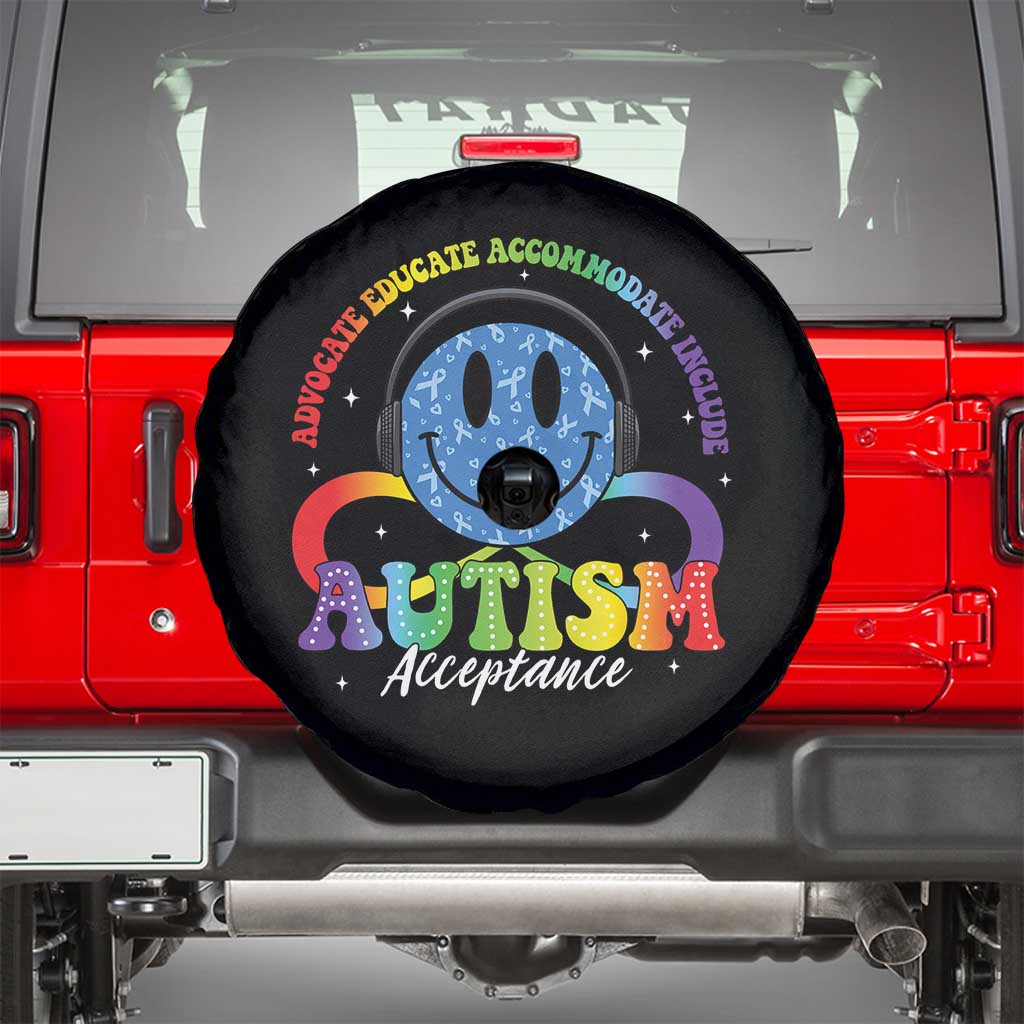 Autism Acceptance Spare Tire Cover Acceptance Special Education Teacher Kids TS14 Black Print Your Wear